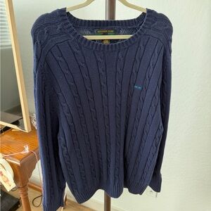 Alexander Julian Men's Deep Blue Cable Knit Sweater